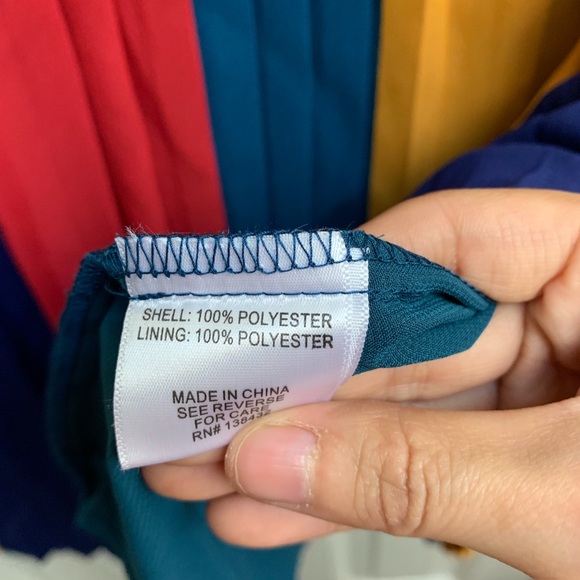 Modcloth Pleated Chiffon Midi Skirt in Colorblock - Picture 7 of 8